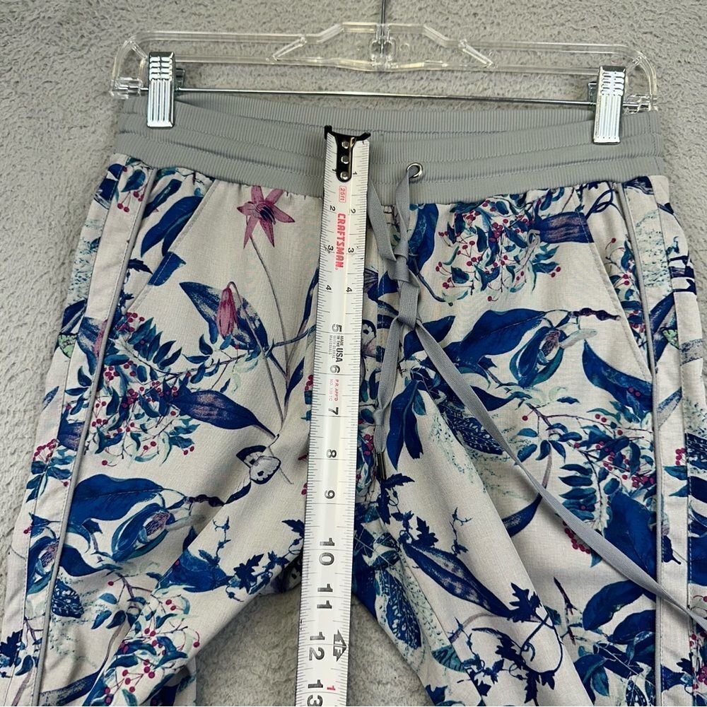 Gap Fit Jogger Pants Womens Extra Small Gray Blue Floral Stretch Athleisure Yoga - Picture 9 of 13